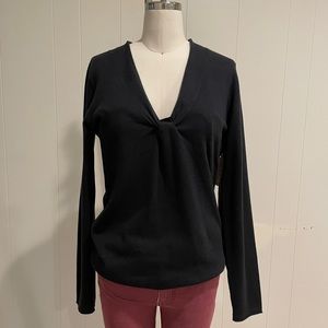 Title Nine, wm’s v-neck, long-sleeved black sweater, size medium. New w/ tags.